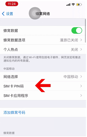 新宾苹果14维修网分享如何给iPhone14的SIM卡设置密码 