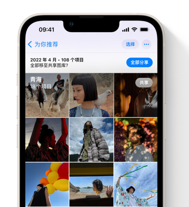 新宾苹果维修网点分享在 iPhone 上使用共享图库 